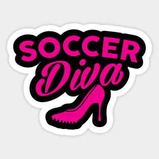 Soccer Diva Cute Women's Soccer Player Girls Sticker